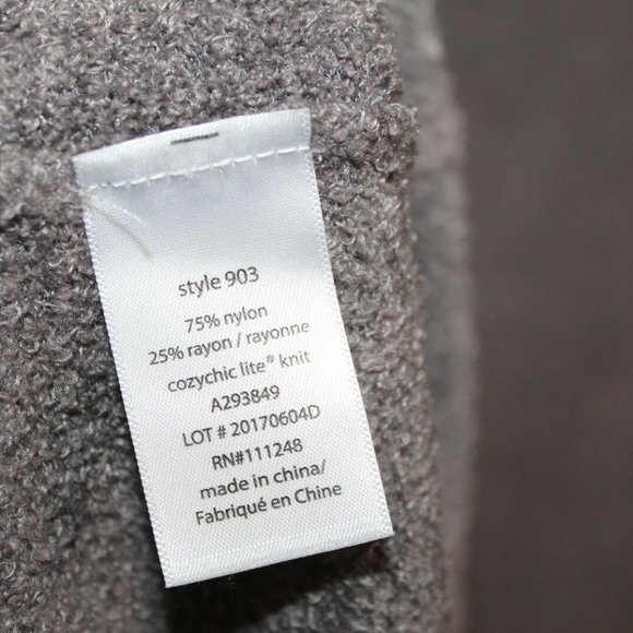 Barefoot Dreams CozyChic Lite Open Front Cardigan Island Wrap 903 Plus 3X H11996 - Picture 8 of 8